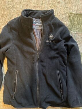 VENUSTAS Heated Black Fleece Zip-Up Jacket